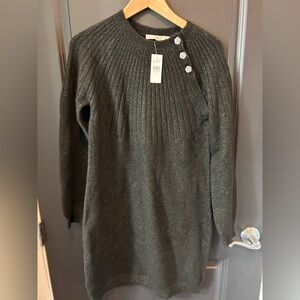 LOFT Black sparkle Sweater dress NWT